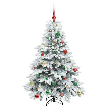Konstgjord julgran med 150 LED-lampor Vit 150 cm PE och PVC