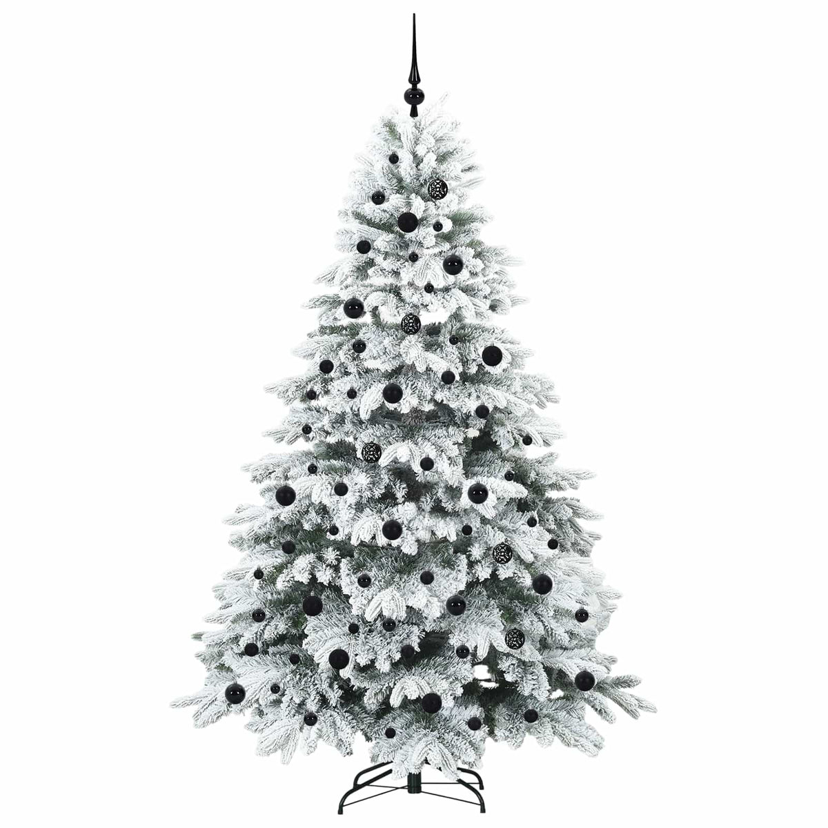 Konstgjord julgran med 300 LED-lampor Vit 210 cm PE och PVC