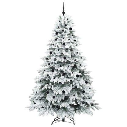 Konstgjord julgran med 300 LED-lampor Vit 240 cm PE och PVC