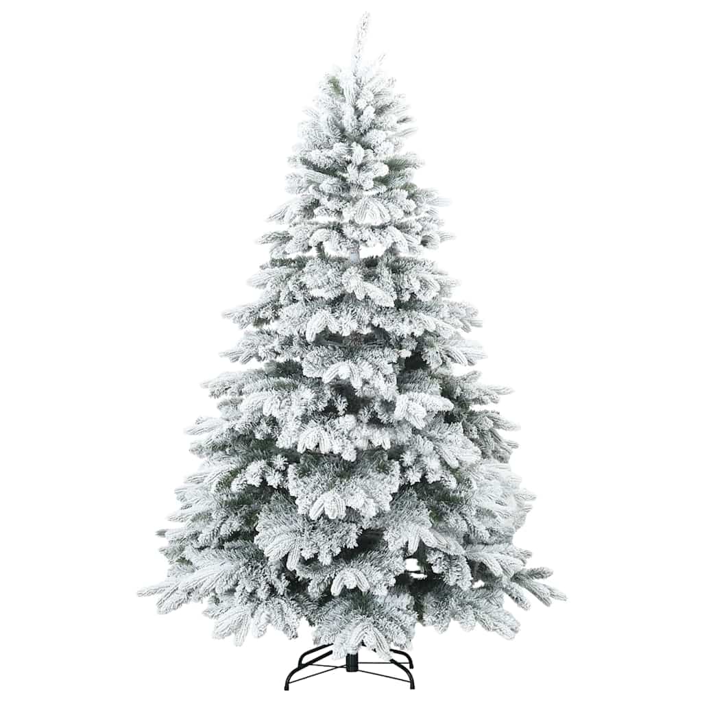 Konstgjord julgran med 300 LED-lampor Vit 240 cm PE och PVC