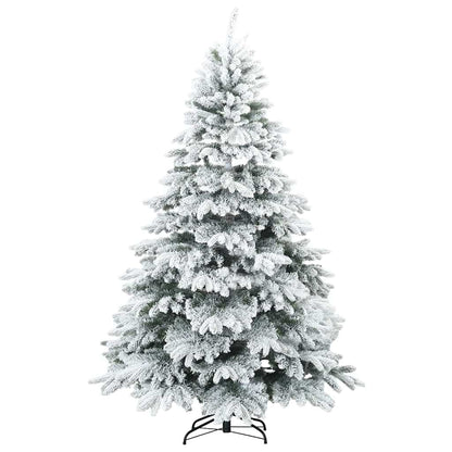 Konstgjord julgran med 300 LED-lampor Vit 240 cm PE och PVC