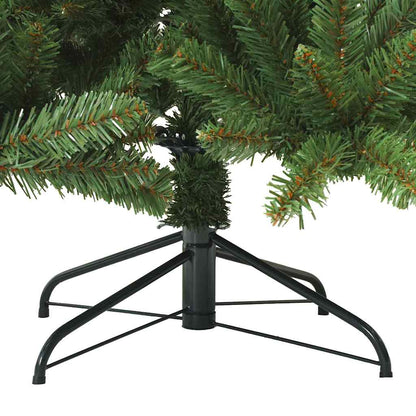 Plast Hingad Julgran med stativ Grön 210 cm PVC och stål