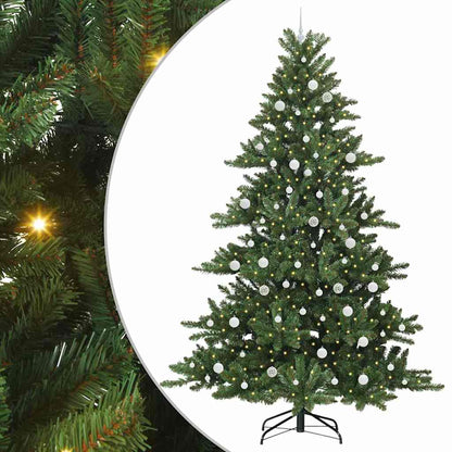 Plast Hingad Julgran med stativ Grön 240 cm PVC och stål