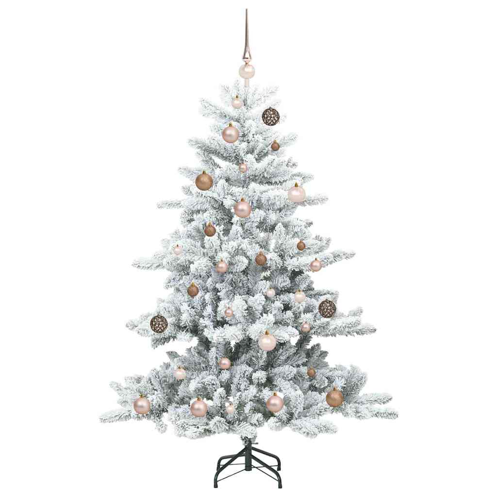 Plast Hingad Julgran med 150 LED-lampor Vit 150 cm PVC och stål