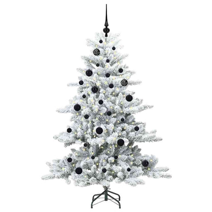 Plast Hingad Julgran med 150 LED-lampor Vit 150 cm PVC och stål
