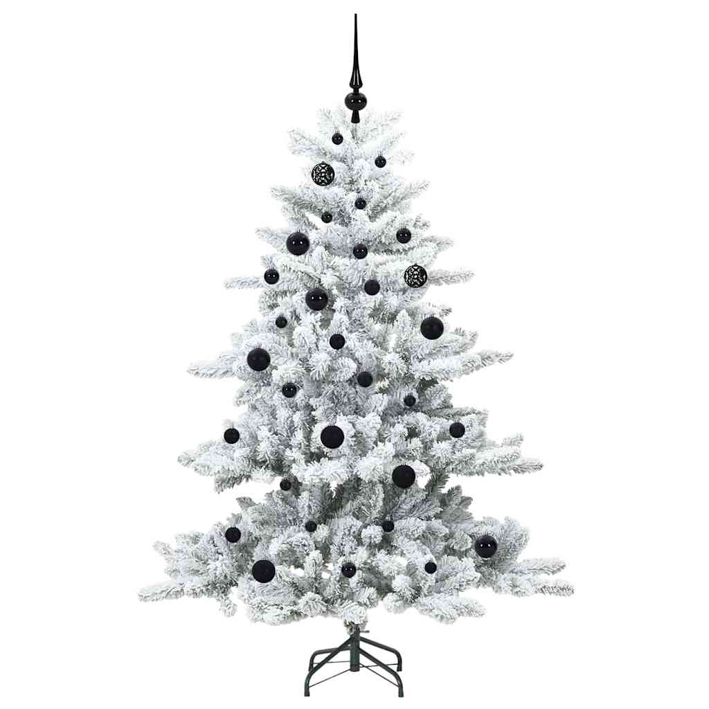 Plast Hingad Julgran med 150 LED-lampor Vit 150 cm PVC och stål