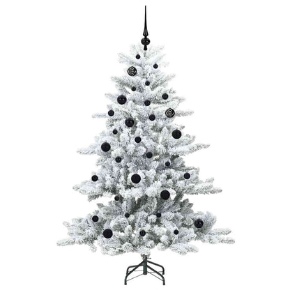 Plast Hingad Julgran med 150 LED-lampor Vit 150 cm PVC och stål