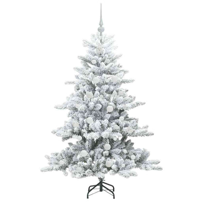 Plast Hingad Julgran med 150 LED-lampor Vit 150 cm PVC och stål