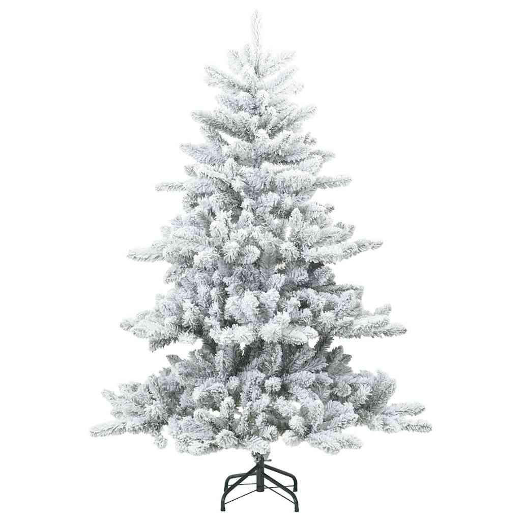 Plast Hingad Julgran med 150 LED-lampor Vit 150 cm PVC och stål