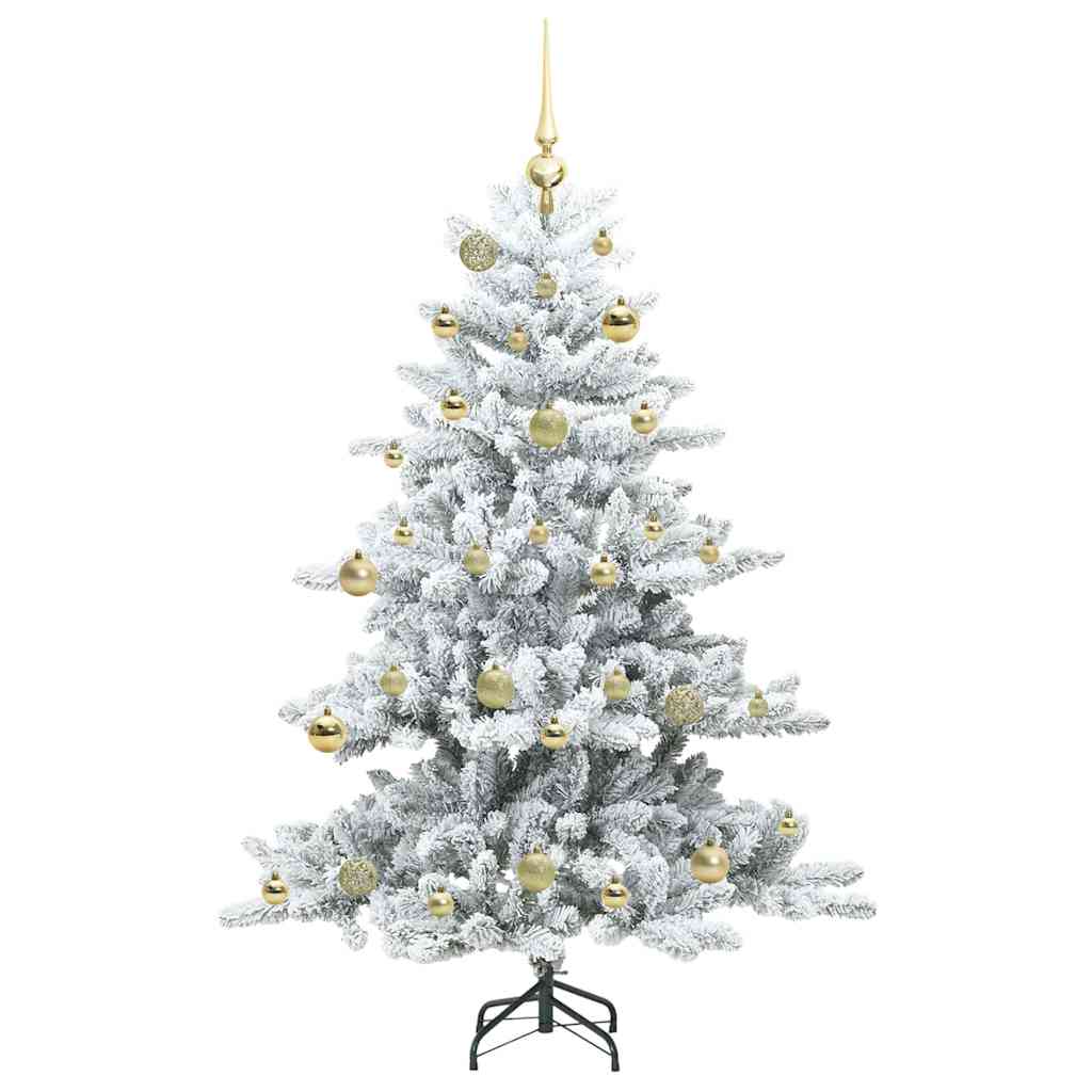 Plast Hingad Julgran med 150 LED-lampor Vit 150 cm PVC och stål