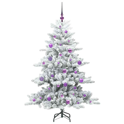 Plast Hingad Julgran med 150 LED-lampor Vit 150 cm PVC och stål