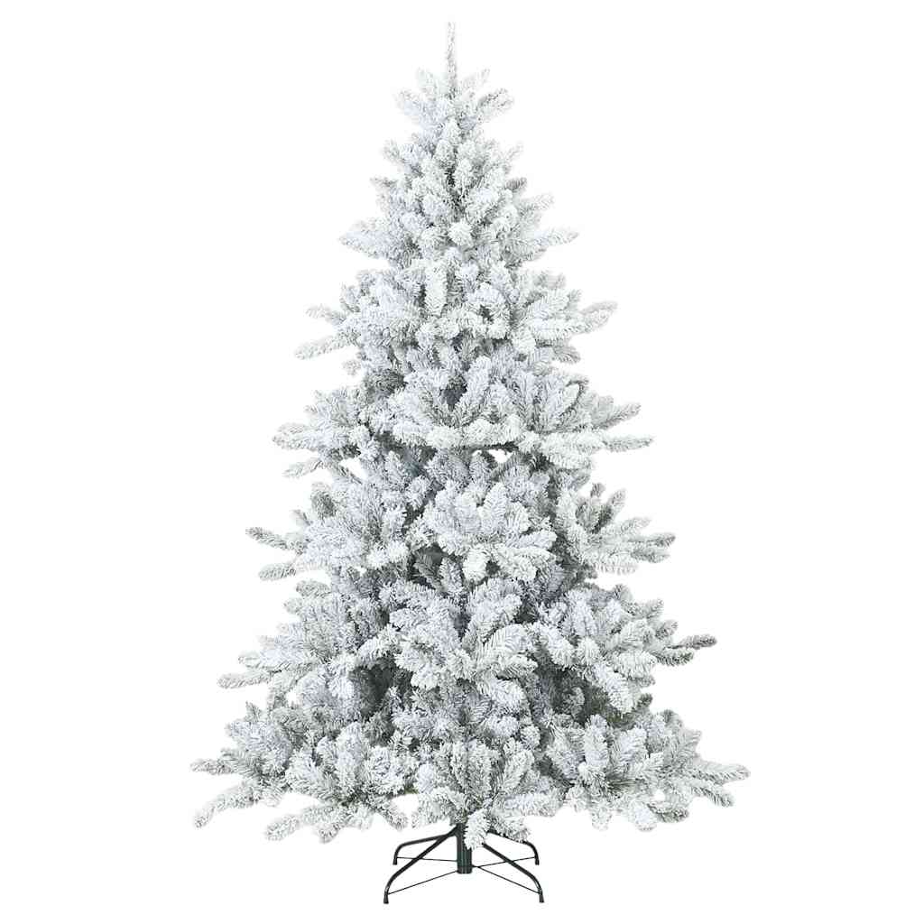 Plast Hingad Julgran med 300 LED-lampor Vit 180 cm PVC och stål