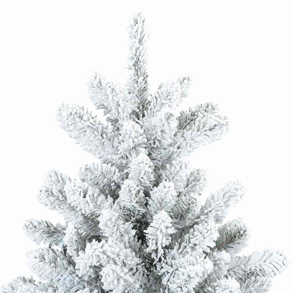 Plast Hingad Julgran med 300 LED-lampor Vit 180 cm PVC och stål