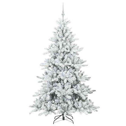 Plast Hingad Julgran med 300 LED-lampor Vit 180 cm PVC och stål