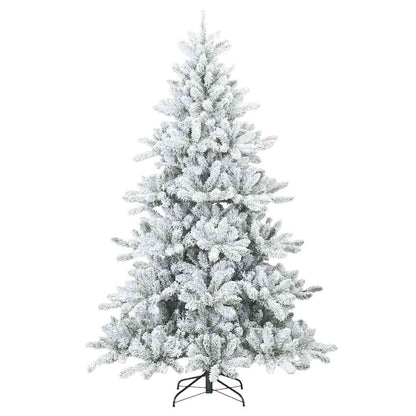 Plast Hingad Julgran med 300 LED-lampor Vit 210 cm PVC och stål