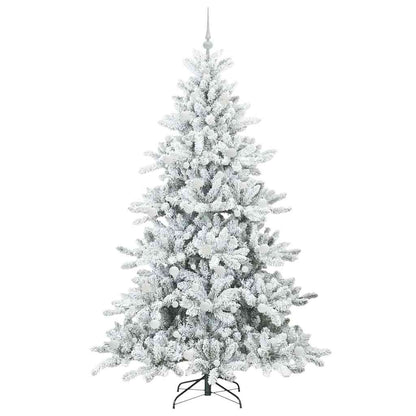 Plast Hingad Julgran med 300 LED-lampor Vit 210 cm PVC och stål