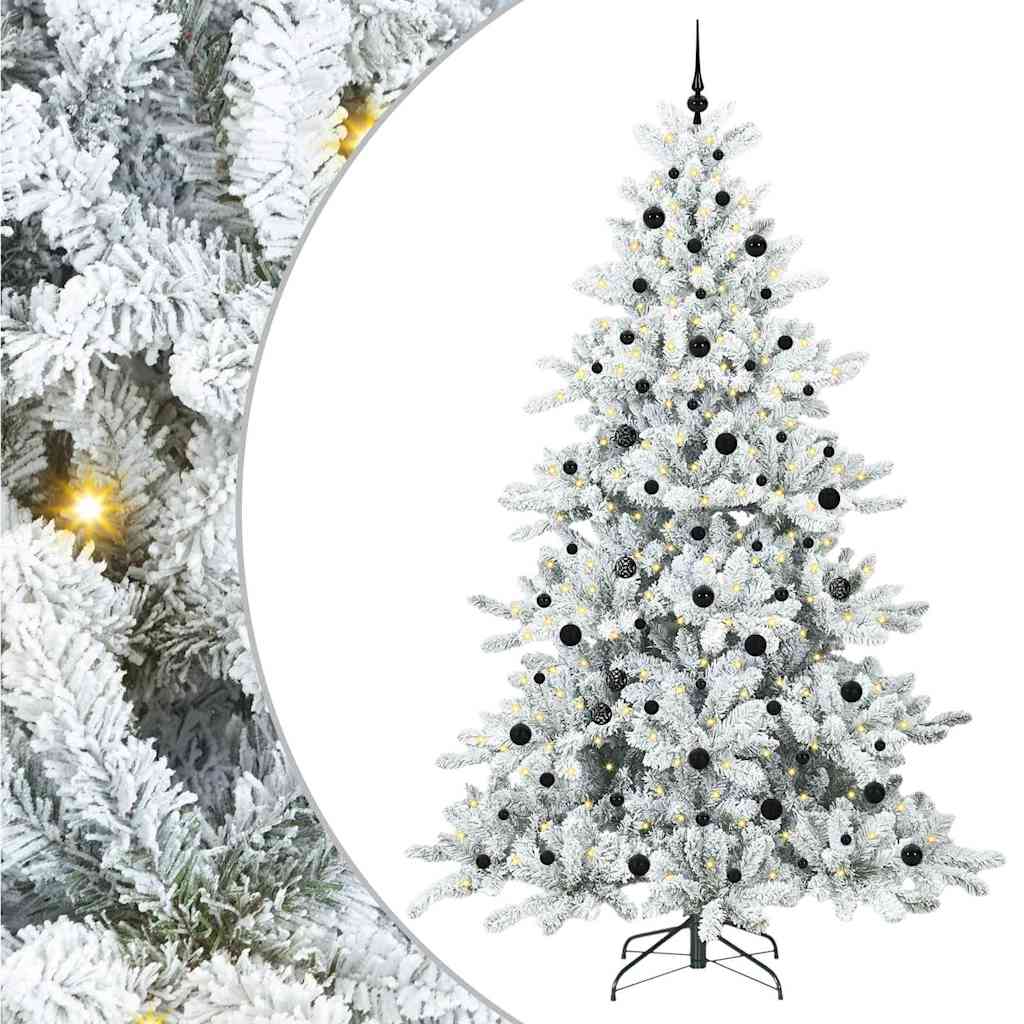 Plast Hingad Julgran Vit 240 cm PVC och stål