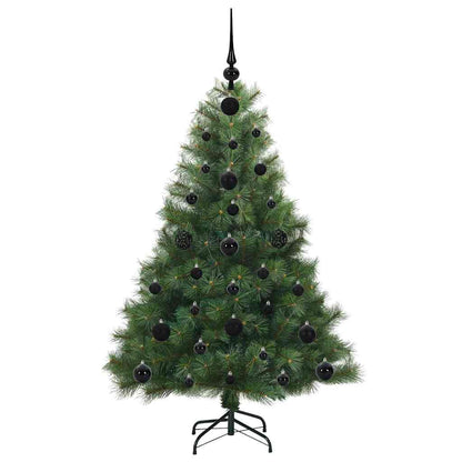 Konstgjord julgran med 150 LED-lampor Grön 120 cm PE och PVC