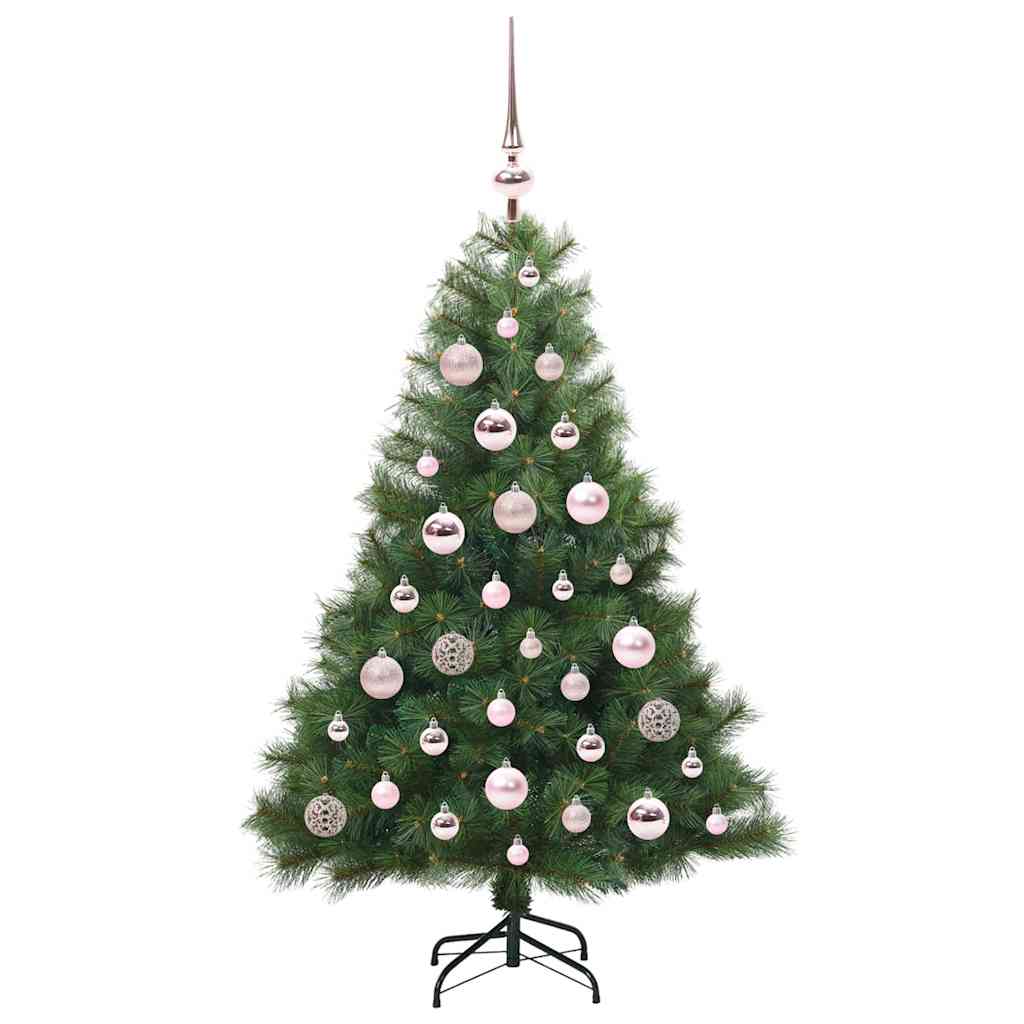 Konstgjord julgran med 150 LED-lampor Grön 120 cm PE och PVC