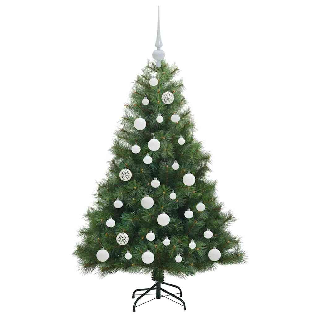 Konstgjord julgran med 150 LED-lampor Grön 120 cm PE och PVC