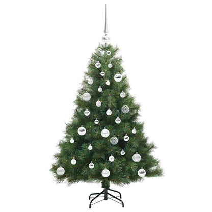 Konstgjord julgran med 150 LED-lampor Grön 120 cm PE och PVC