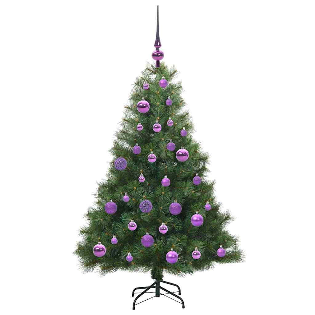 Konstgjord julgran med 150 LED-lampor Grön 120 cm PE och PVC