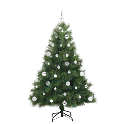 Konstgjord julgran med 150 LED-lampor Grön 150 cm PE och PVC