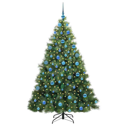 Konstgjord julgran med 300 LED-lampor Grön 180 cm PE och PVC
