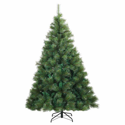 Konstgjord julgran med 300 LED-lampor Grön 210 cm PE och PVC