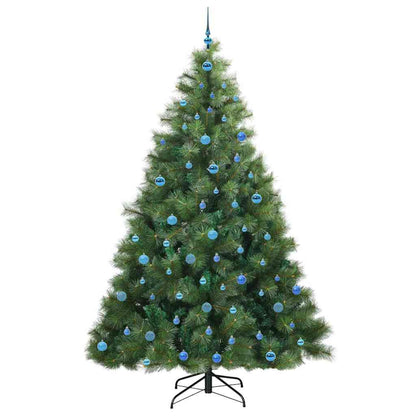 Konstgjord julgran med 300 LED-lampor Grön 240 cm PE och PVC