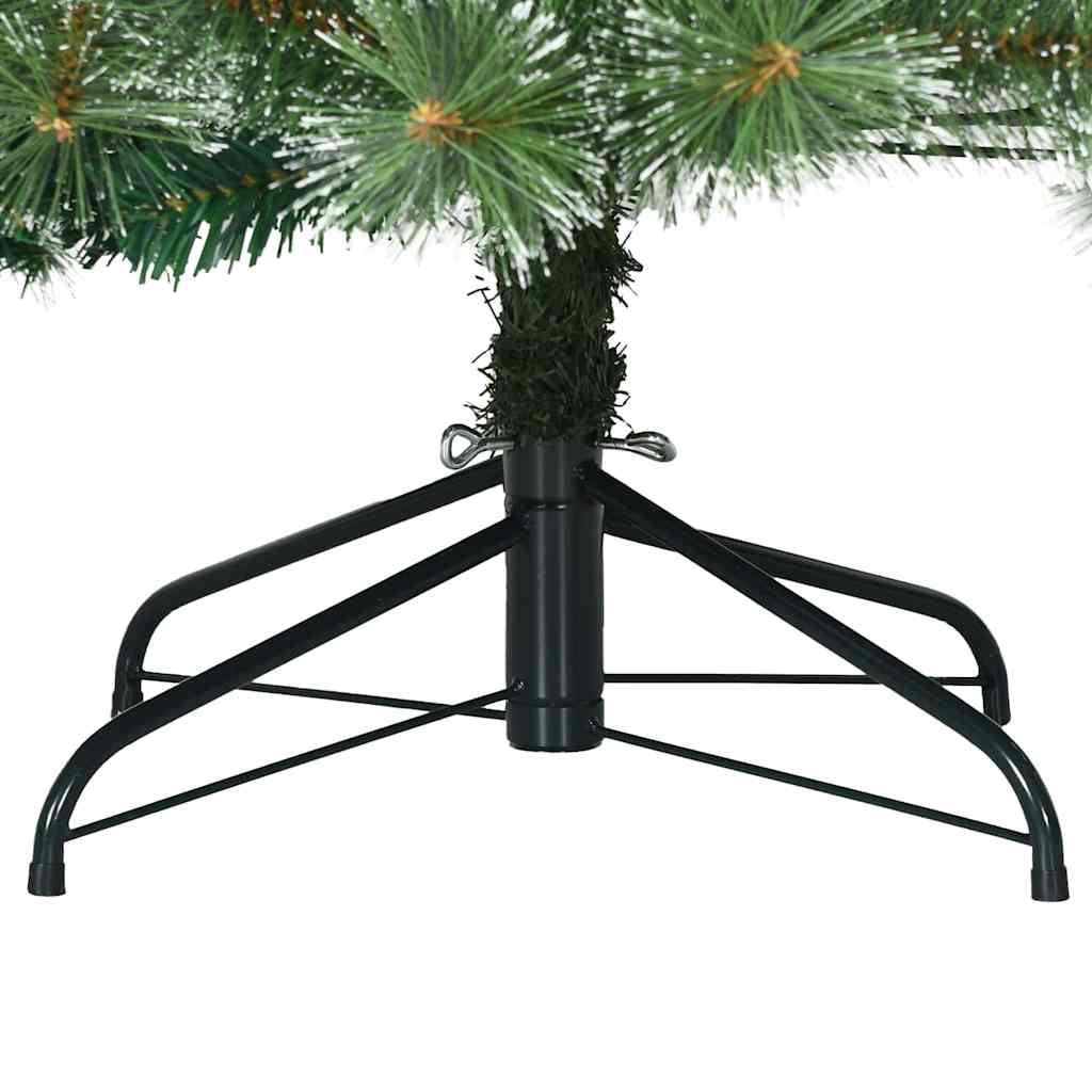 Konstgjord julgran med 150 LED-lampor Grön 120 cm PE och PVC