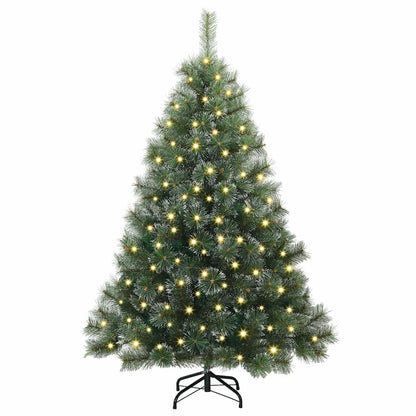 Konstgjord julgran med 150 LED-lampor Grön 120 cm PE och PVC