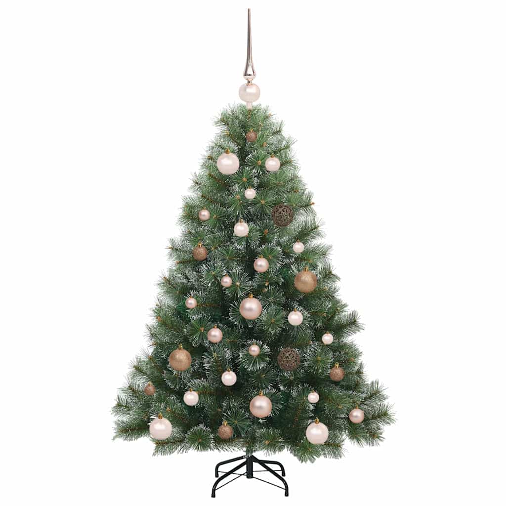 Konstgjord julgran med 150 LED-lampor Grön 120 cm PE och PVC