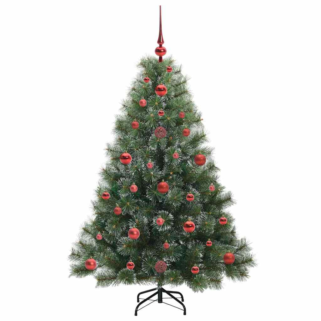 Konstgjord julgran med 150 LED-lampor Grön 120 cm PE och PVC