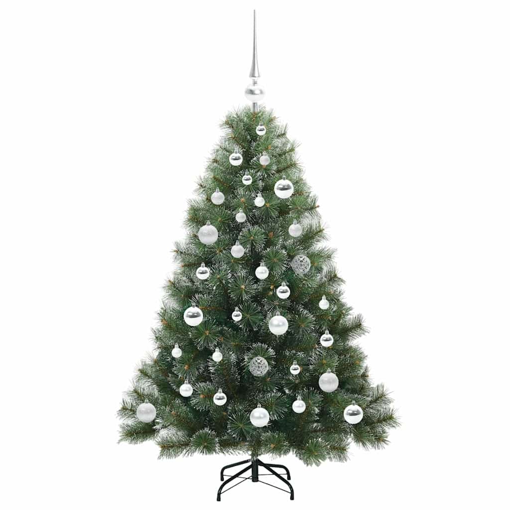 Konstgjord julgran med 150 LED-lampor Grön 120 cm PE och PVC
