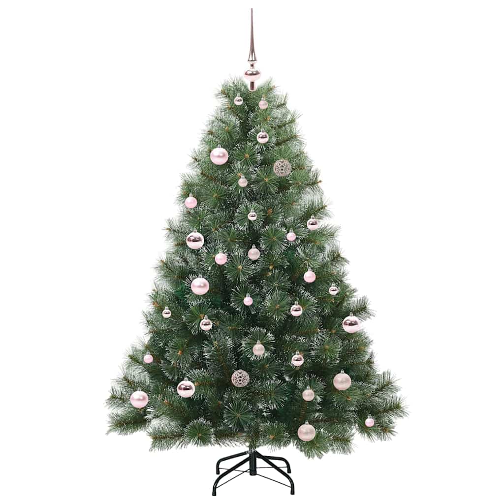 Konstgjord julgran med 150 LED-lampor Grön 150 cm PE och PVC