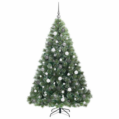 Konstgjord julgran med 300 LED-lampor Grön 180 cm PE och PVC