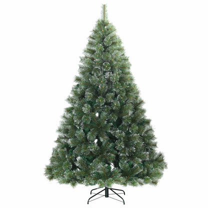 Konstgjord julgran med 300 LED-lampor Grön 210 cm PE och PVC