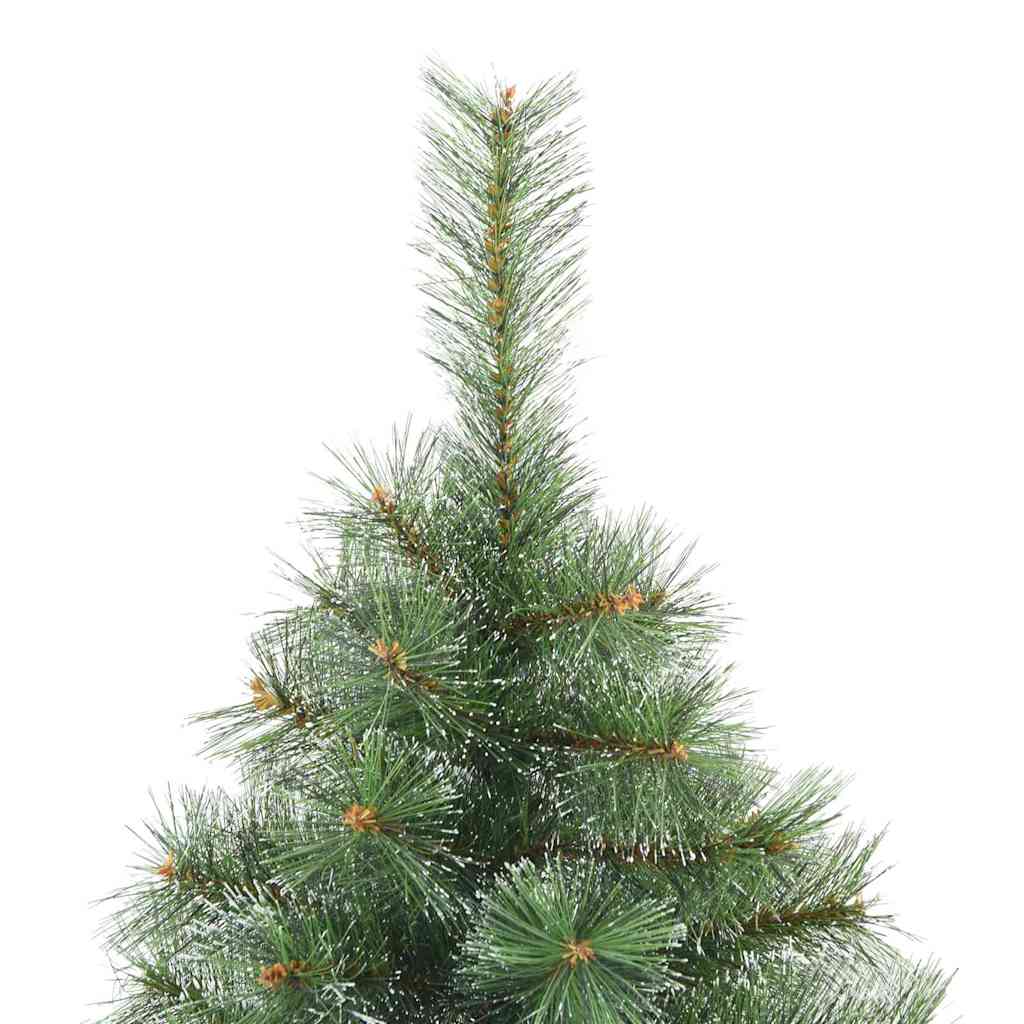Konstgjord julgran med 300 LED-lampor Grön 210 cm PE och PVC