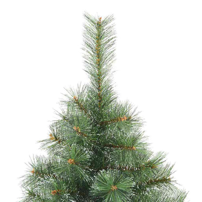 Konstgjord julgran med 300 LED-lampor Grön 210 cm PE och PVC