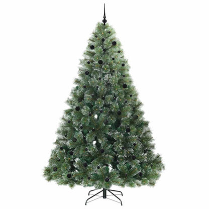 Konstgjord julgran med 300 LED-lampor Grön 240 cm PE och PVC