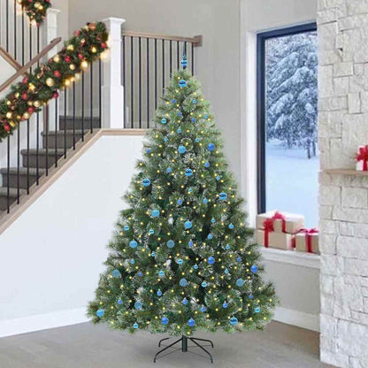 Konstgjord julgran med 300 LED-lampor Grön 240 cm PE och PVC
