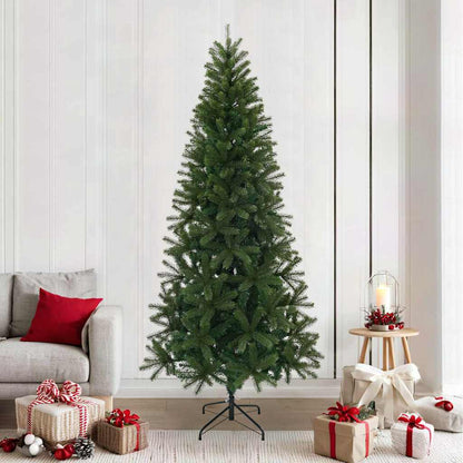 Konstgjord julgran med stativ Grön 240 cm PVC, PE och stål