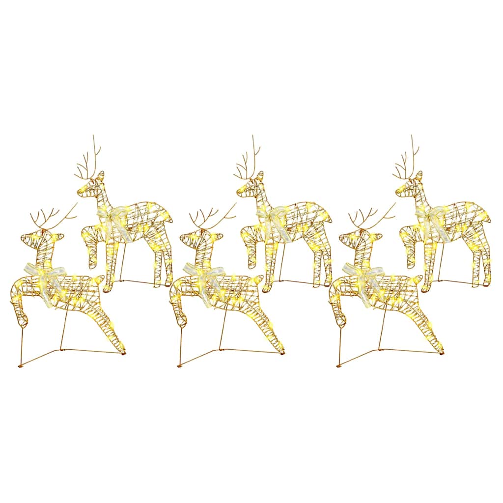 LED Renar 6 st 180 LED-lampor Guld 44 x 18 x 65,5 cm PET
