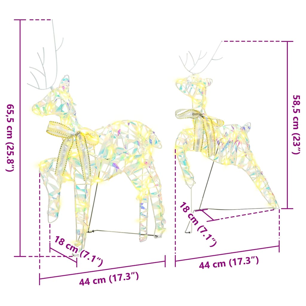 LED Renar 6 st 180 LED-lampor Flerfärgad 44 x 18 x 65,5 cm PET
