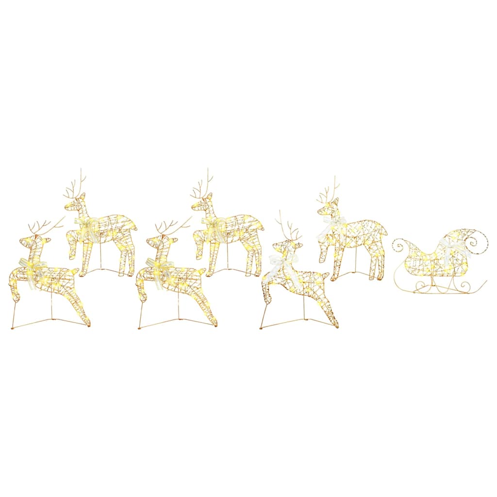 LED Renar 7 st 40 LED-lampor Guld 44 x 18 x 65,5 cm PET
