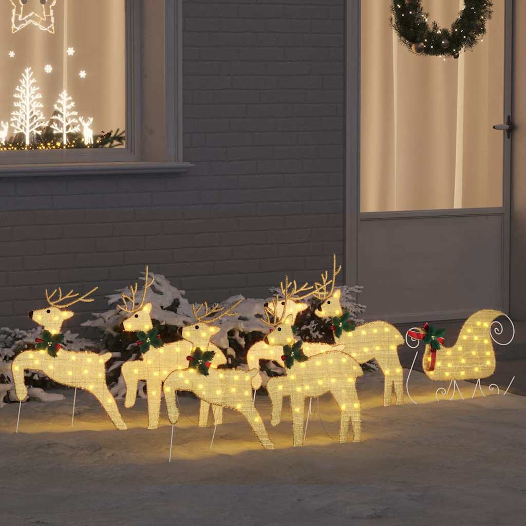 LED Renar 7 st Guld 43 x 18 x 66 cm tyg