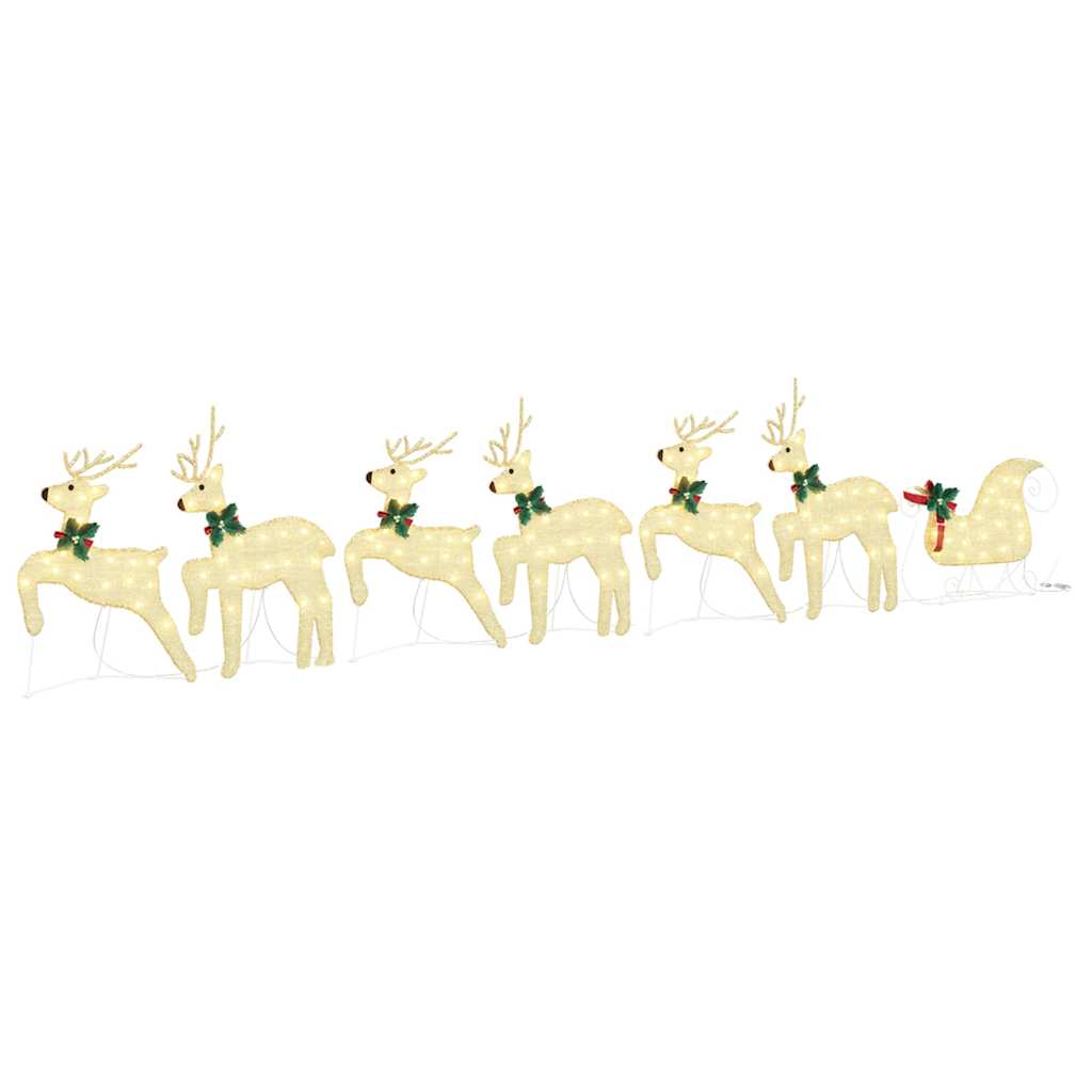 LED Renar 7 st Guld 43 x 18 x 66 cm tyg