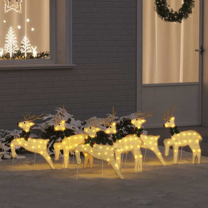 LED Renar 6 st Guld 45 x 19 x 65 cm tyg