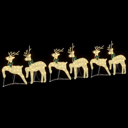 LED Renar 6 st Guld 45 x 19 x 65 cm tyg
